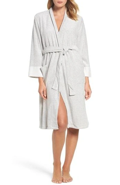 Shop Natori 'nirvana' Midi Robe In Heather Grey