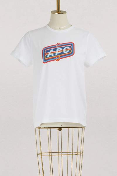 Shop Apc Charlie T-shirt In Blanc