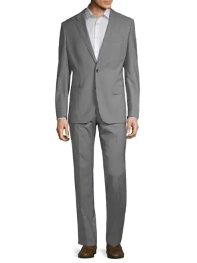 Shop Hugo Boss Huge4/genius3 Classic Cotton Suit In Grey