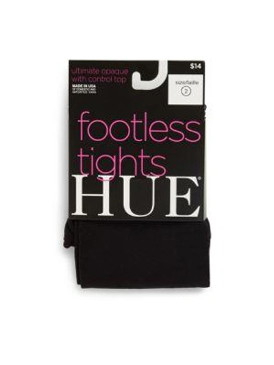 Shop Hue Opaque Footless Tights In Black