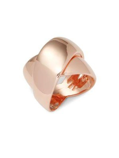 Shop Roberto Coin Rose Gold Crossover Ring
