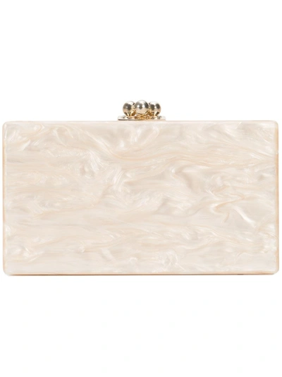 Shop Edie Parker Jean Solid Clutch - Neutrals