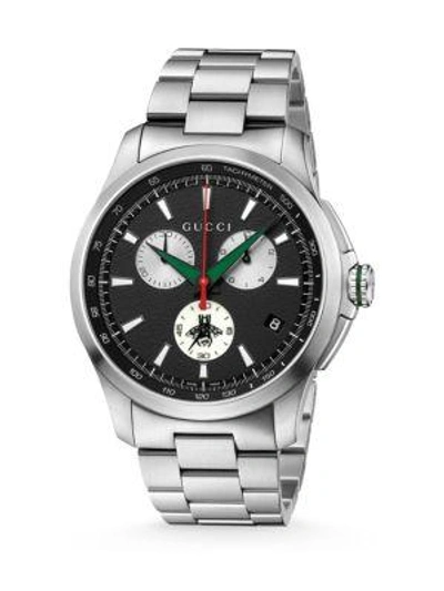 Shop Gucci G-timeless Stainless Steel Bracelet Watch In Silver