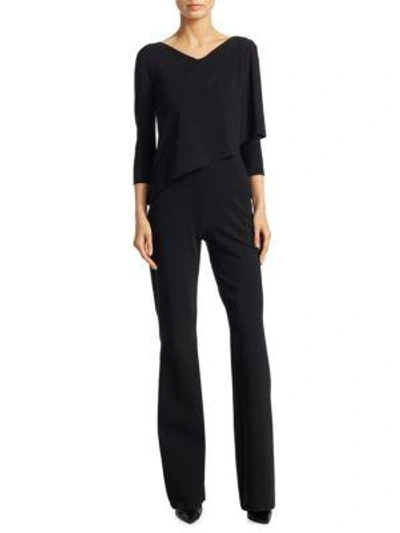 Shop Chiara Boni La Petite Robe Asymmetrical Popover Jumpsuit In Black