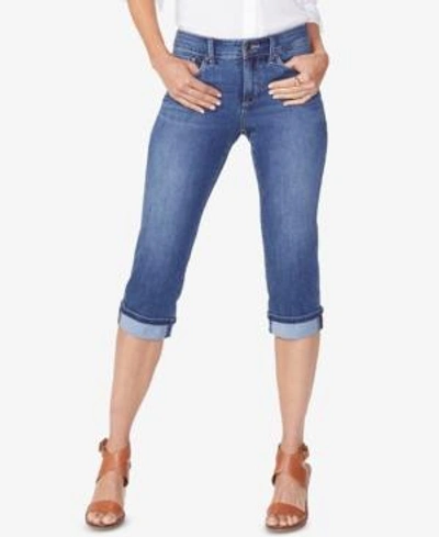 Shop Nydj Marilyn Cropped Tummy-control Jeans In Zimbali