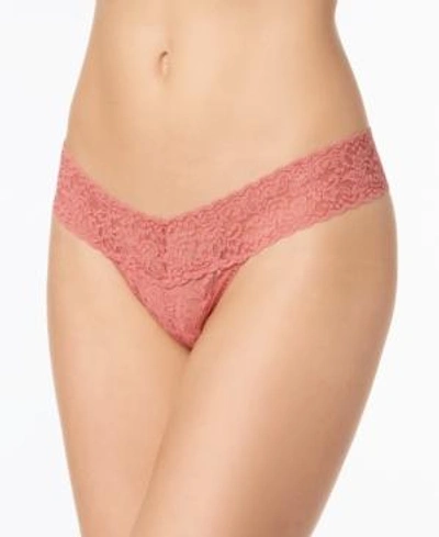 Shop Hanky Panky Signature Lace Women's 4911 Low Rise Thong In Pink Sands