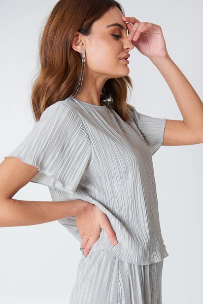 Shop Na-kd Pleated Top - Grey