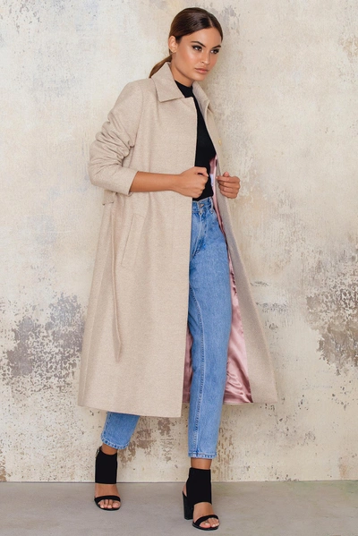 Filippa K Iza Long Wool Coat - Beige | ModeSens