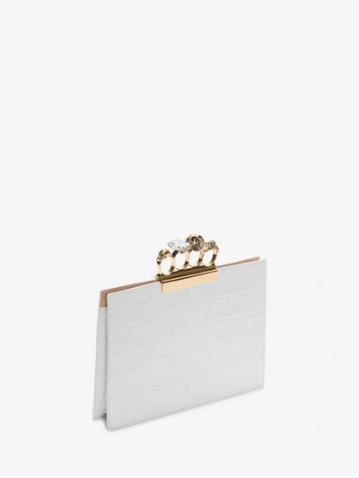 Shop Alexander Mcqueen Small Jeweled Four-ring Clutch