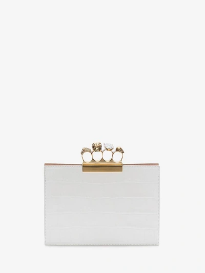 Shop Alexander Mcqueen Small Jeweled Four-ring Clutch