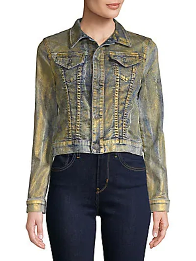 Shop Robin's Jean Good Times Denim Jacket In Good Times Green