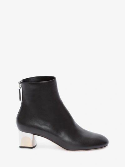 Shop Alexander Mcqueen Sculpted Heel Ankle Boot In Black