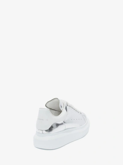 Shop Alexander Mcqueen Oversized Sneaker In Silver/white