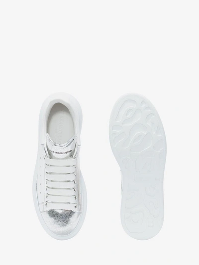 Shop Alexander Mcqueen Oversized Sneaker In Silver/white
