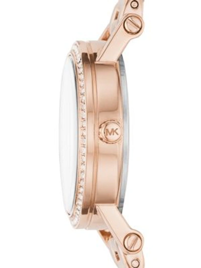 Shop Michael Kors Petite Norie Rose-goldtone Bracelet Watch In Rose Gold