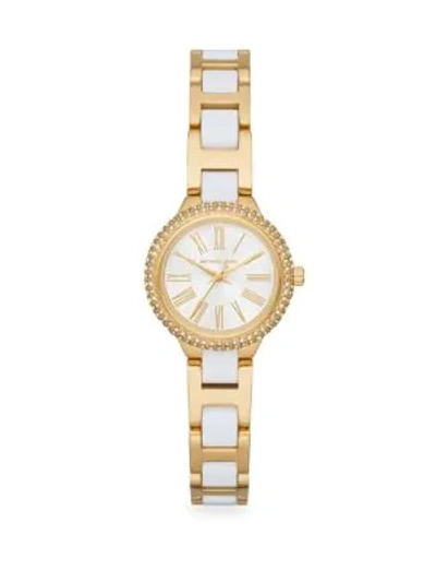 Shop Michael Kors Taryn Goldtone Stainless Steel Bracelet Watch In Yellow Gold