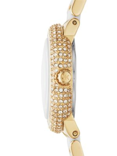 Shop Michael Kors Taryn Goldtone Stainless Steel Bracelet Watch In Yellow Gold