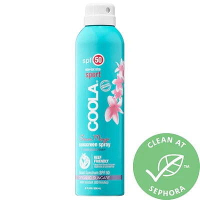 Shop Coola Sport Continuous Spray Spf 50 - Guava Mango 8 oz