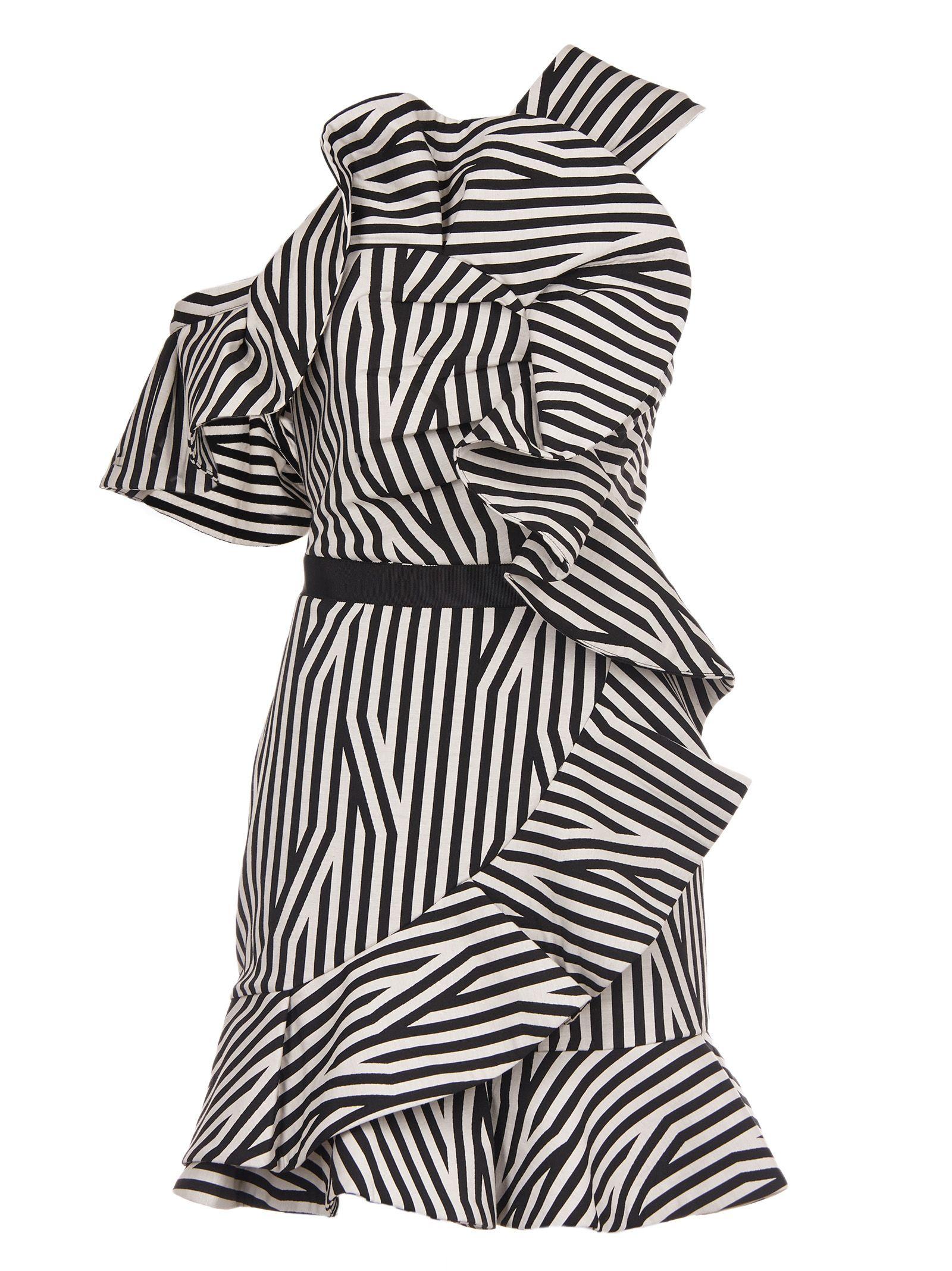 self portrait striped dress