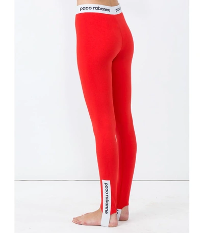Shop Paco Rabanne Red Stirrup Trousers