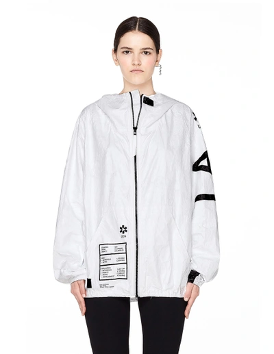 Shop Ueg La Printed Tyvek Jacket In White