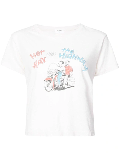 Shop Re/done Her Way Graphic Tee - White