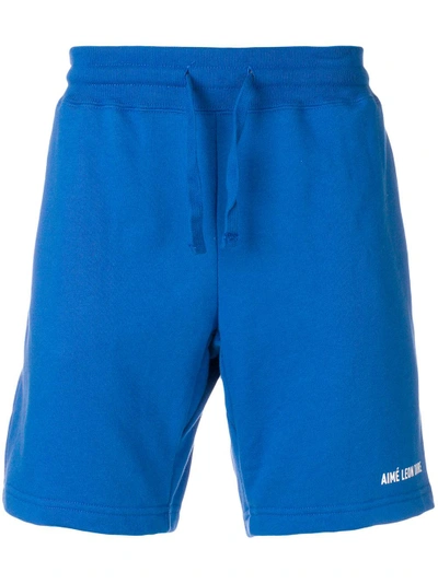 Shop Aimé Leon Dore Drawstring Jersey Shorts In Blue