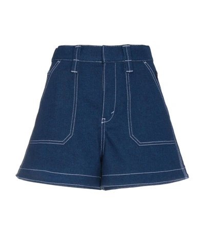 Shop Chloé Blue A-line Denim Shorts