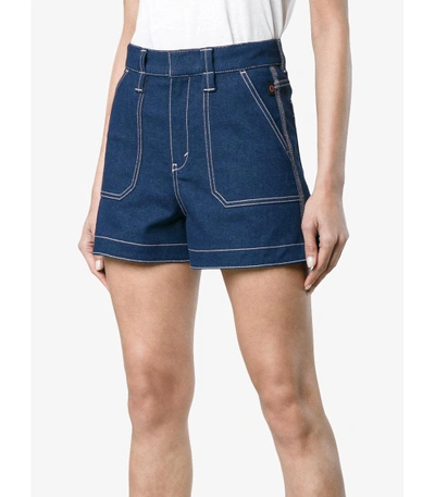 Shop Chloé Blue A-line Denim Shorts