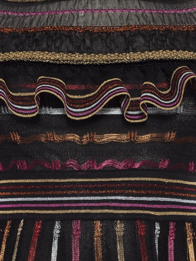Shop Alexander Mcqueen Sheer Knit Mini Dress In Black/multicolor