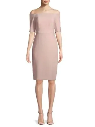 Shop Calvin Klein Off-the-shoulder Sheath Dress In Petal