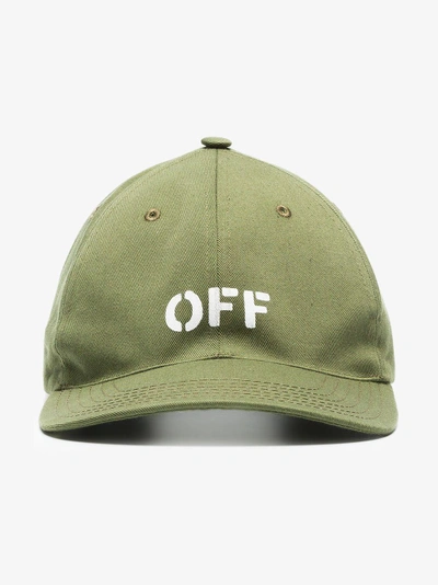 Shop Off-white X Browns Green Embroidered Logo Cap