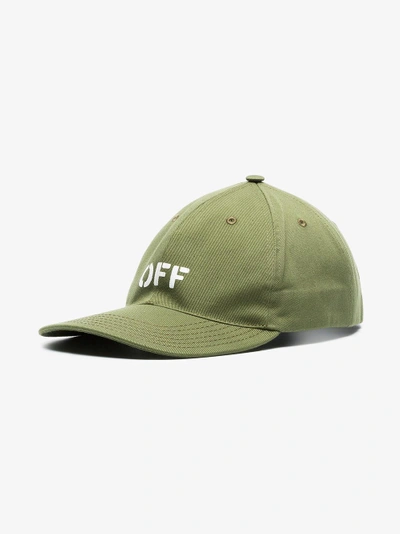 Shop Off-white X Browns Green Embroidered Logo Cap