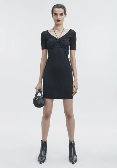 Shop Alexander Wang Short Sleeve Dress In Black