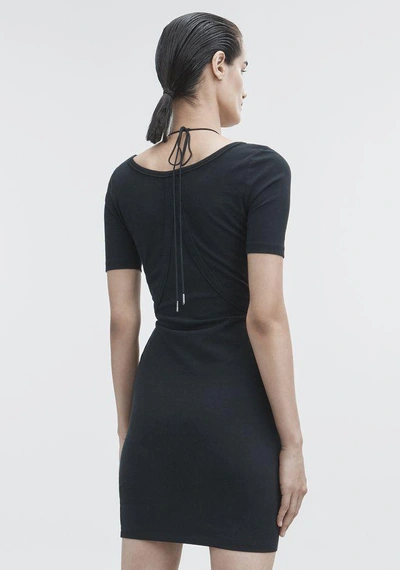 Shop Alexander Wang Short Sleeve Dress In Black