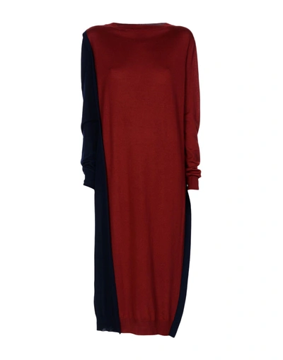 Shop Marni 3/4 Length Dresses In Dark Blue