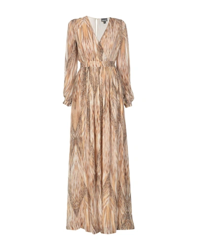 Shop Just Cavalli Long Dresses In Sand
