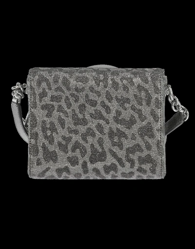 Shop Dolce & Gabbana Glitter Leopard Box Bag In Oro