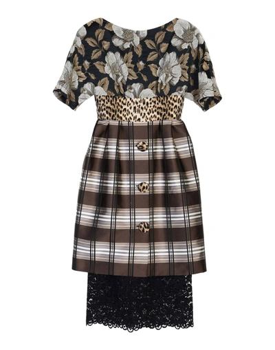 Shop Antonio Marras Short Dress In Dark Brown