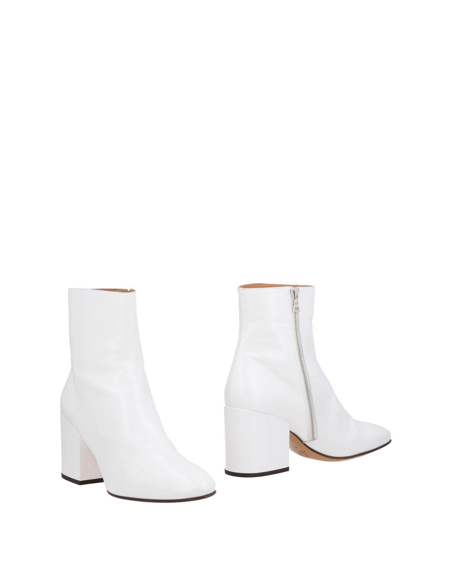 Dries Van Noten Ankle Boots In White 