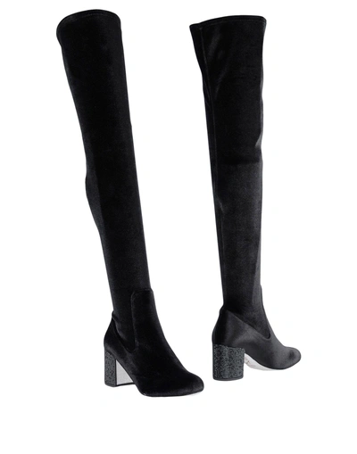 Shop René Caovilla Rene' Caovilla Woman Knee Boots Black Size 5 Textile Fibers