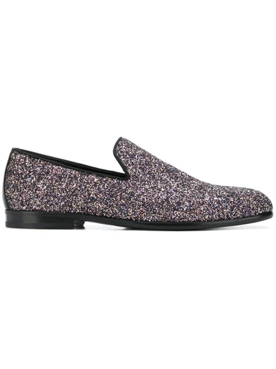 Shop Jimmy Choo Marlo Loafers - Metallic