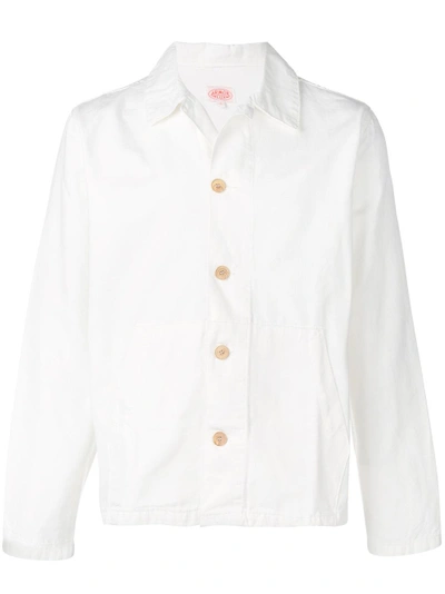 Shop Armor-lux Armor Lux Plain Shirt Jacket - White