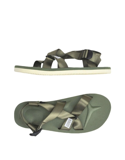 Shop Suicoke Sandals In Military Green