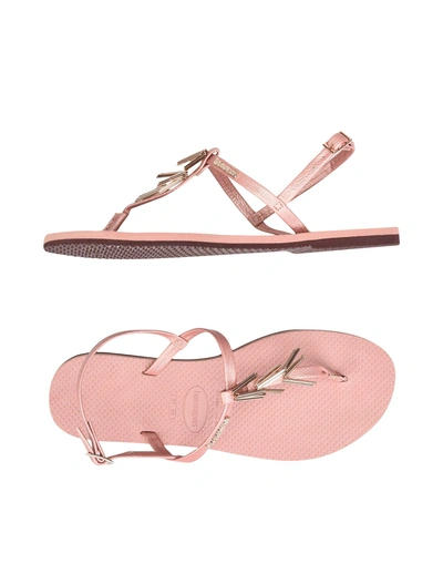 Shop Havaianas Flip Flops In Pale Pink
