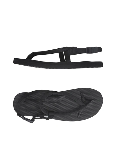 Shop Suicoke Toe Strap Sandals In Black