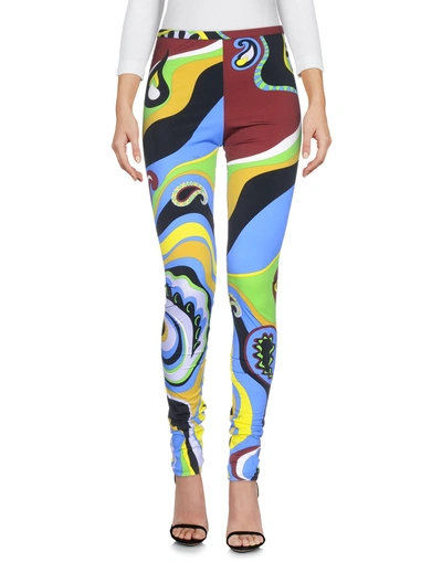 Shop Emilio Pucci Leggings In Blue