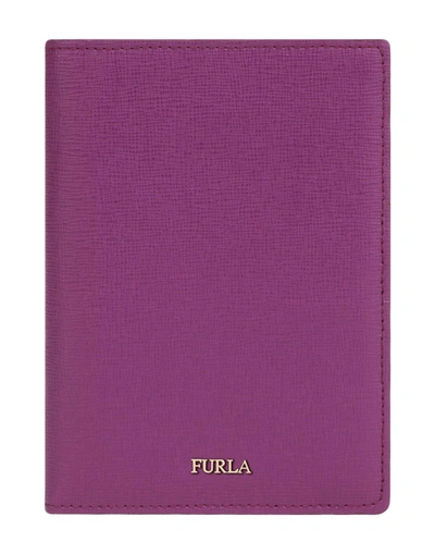Shop Furla Document Holder In Purple