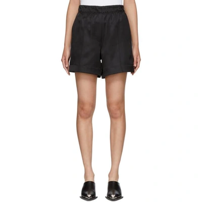 Shop Helmut Lang Black Pull-on Shorts In 001 Black