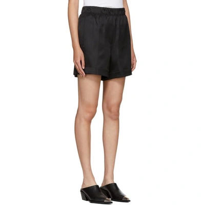 Shop Helmut Lang Black Pull-on Shorts In 001 Black